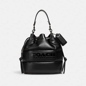 Coach Field Bucket Bag With Quilting And Coach Badge